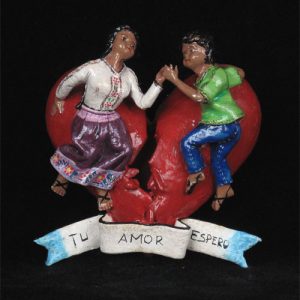 "Tu Amor Espero" Retablo Heart Ornament