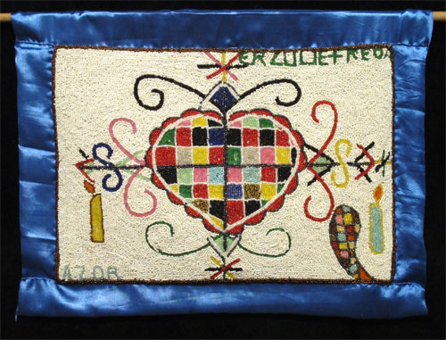 Erzulie Freda Beaded Vodou Flag