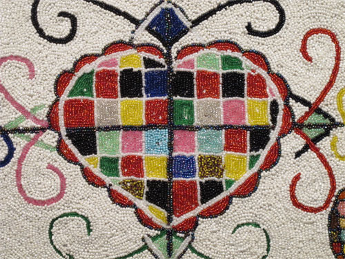 Erzulie Freda Beaded Vodou Flag