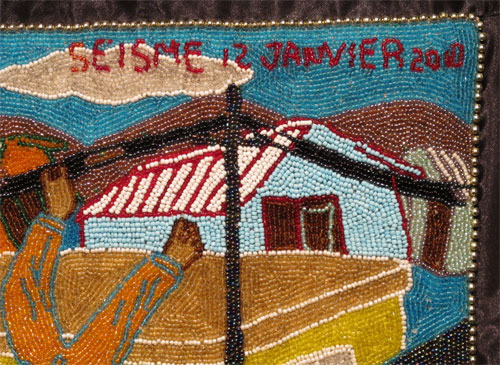 "Seisme 12 Janvier 2010" Beaded Drapo