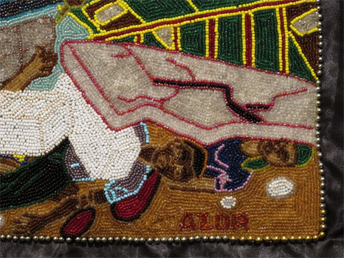 "Seisme 12 Janvier 2010" Beaded Drapo