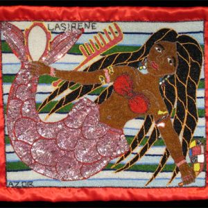 "La Sirene" Beaded Drapo Vodou (vodou flag)