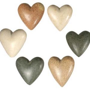 Hearts for Haiti! Hand-carved Stone Hearts - Extra small