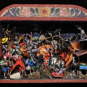 Party in the Cemetery - Day of the Dead Retablo (Version 11)