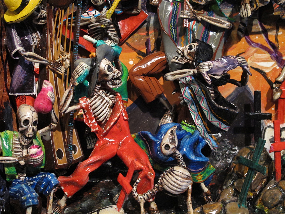 Party in the Cemetery - Day of the Dead Retablo (Version 11)