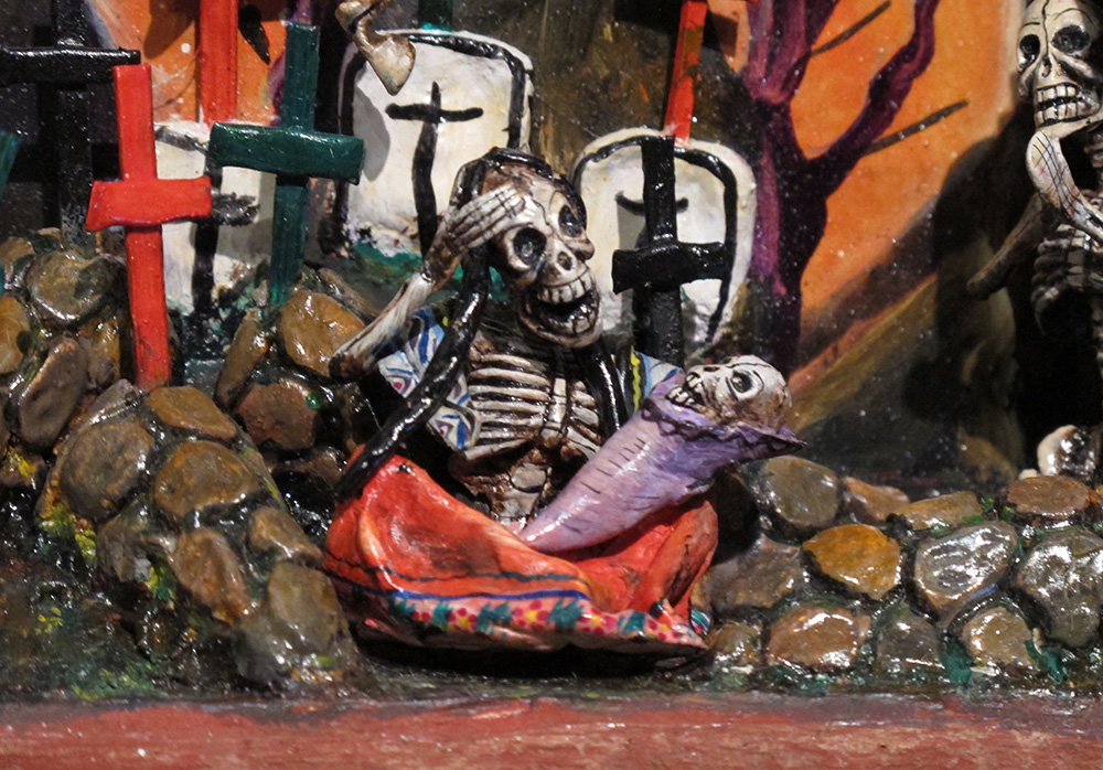 Party in the Cemetery - Day of the Dead Retablo (Version 11)