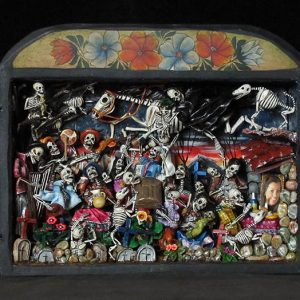 Party in the Cemetery - Day of the Dead Retablo (Version 13)
