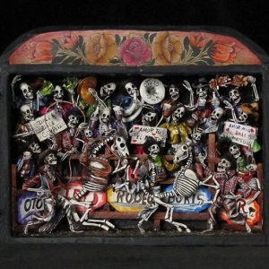 Rodeo de los Muertos (Rodeo of the Dead) Retablo (version 2)