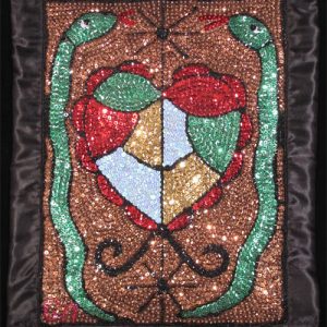 Erzulie and Damballa Drapo Vodou (Vodou Flag)