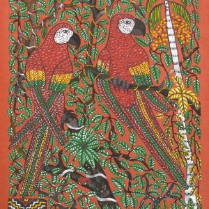 Two Red Parrots