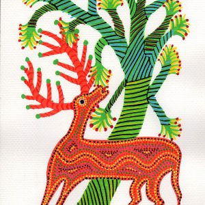 Red Deer and Tree