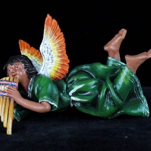 Retablo Angel Musician Ornament (panpipes)