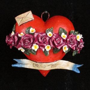 "Carino Mio" Retablo Heart Ornament