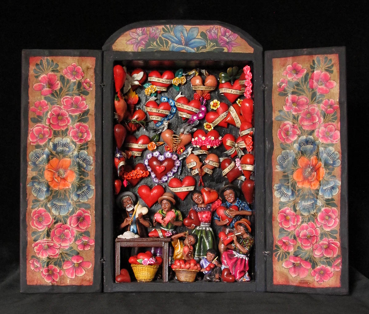 Taller de Corazones (Valentine Workshop) Retablo (version 6)