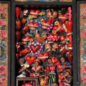 Taller de Corazones (Valentine Workshop) Retablo (version 6)