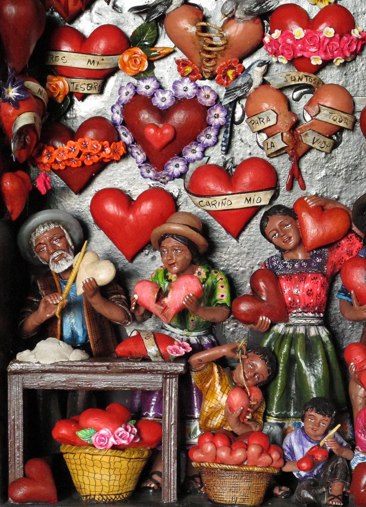 Taller de Corazones (Valentine Workshop) Retablo (version 6)