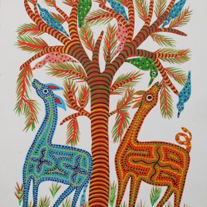 Antelopes Grazing in the Trees