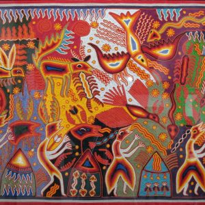 The Gods' Meeting in the Desert - Yarn Painting