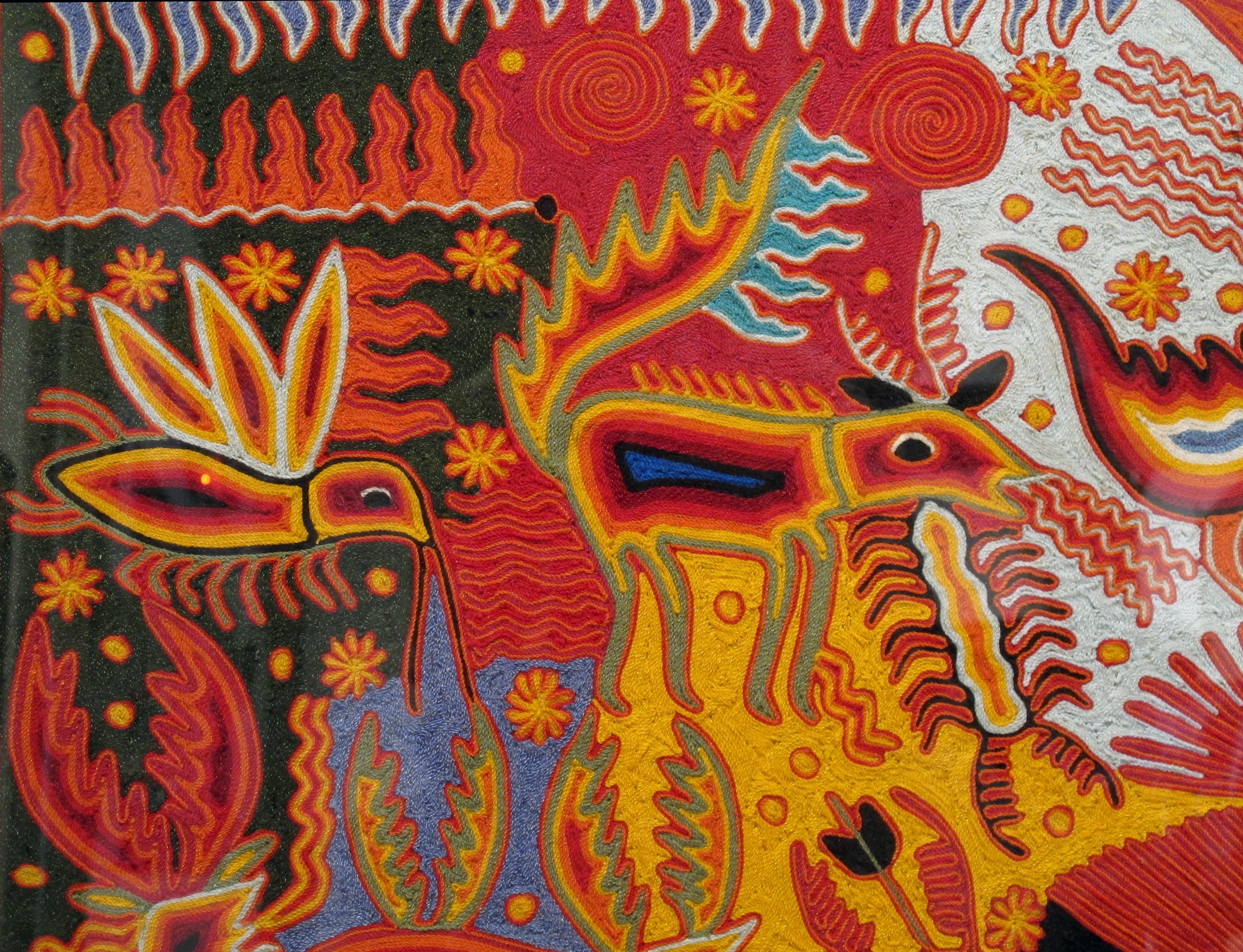 The Gods' Meeting in the Desert - Yarn Painting