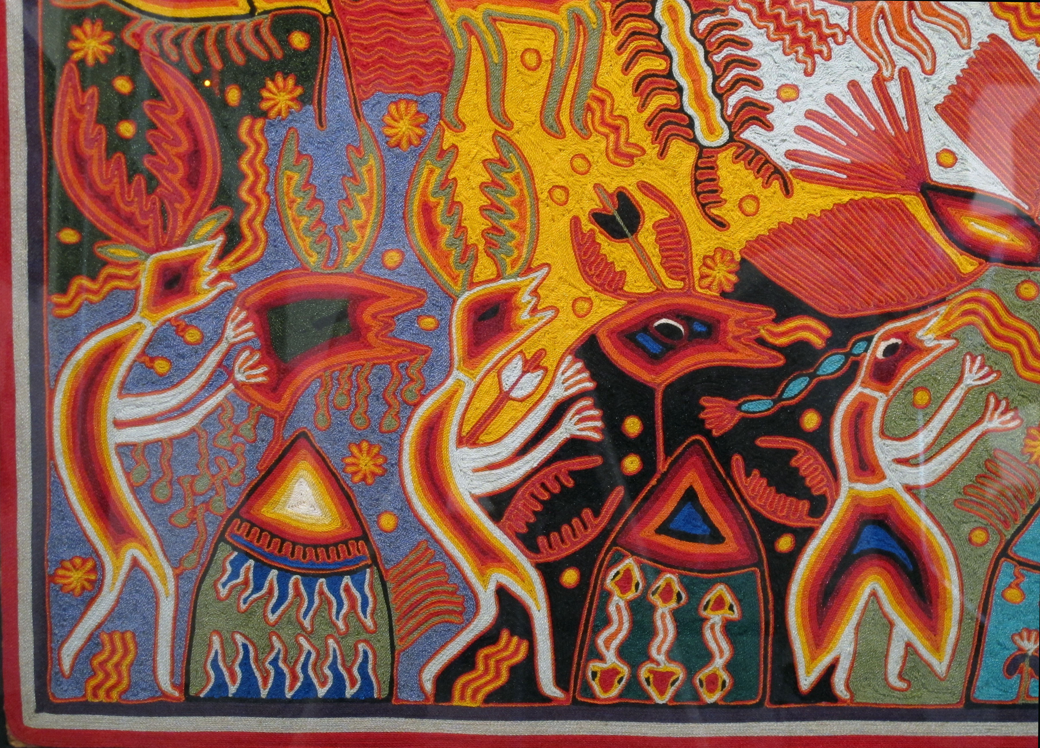 The Gods' Meeting in the Desert - Yarn Painting