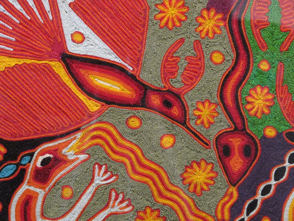 The Gods' Meeting in the Desert - Yarn Painting