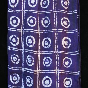 Batik Scarf on Silk by Gasali Adeyemo