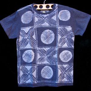 Indigo Batik T-shirt by Gasali Adeyemo - Small