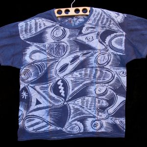  Indigo Batik T-shirt by Gasali Adeyemo
