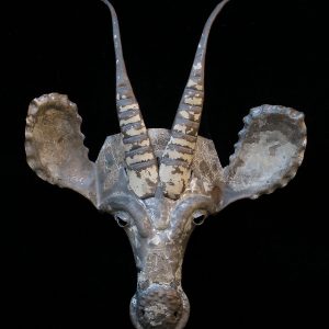 Recycled Steel Sable Antelope Mask from Zimbabwe