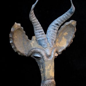 Recycled Steel Springbok Mask from Zimbabwe