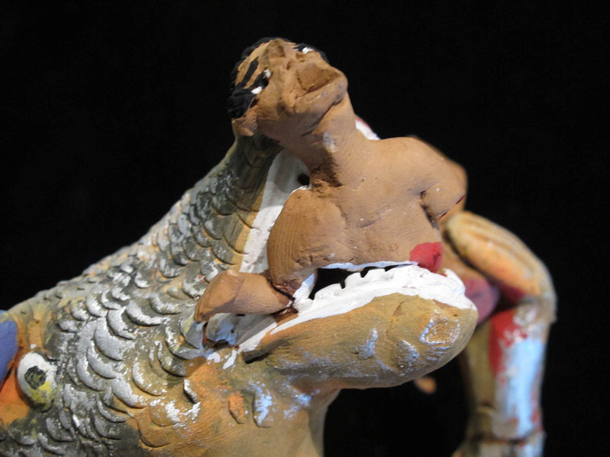 Hungry Dinosaur - Vintage Sculpture