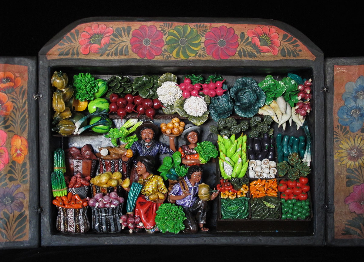 Mercado de las Verduras (Produce Market) Retablo