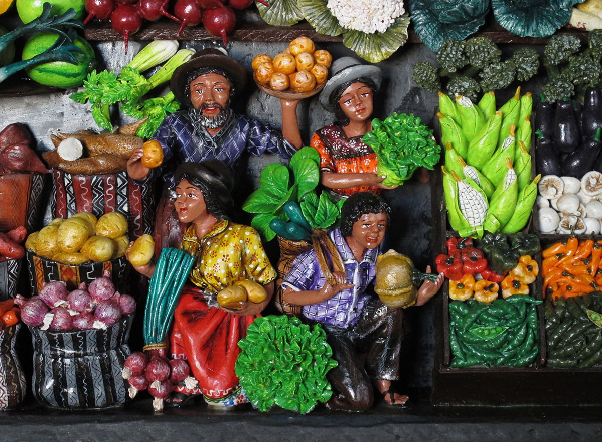Mercado de las Verduras (Produce Market) Retablo