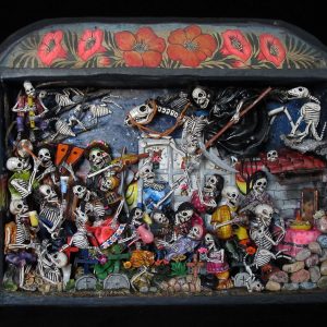 Party in the Cemetery - Day of the Dead Retablo (Version 14)