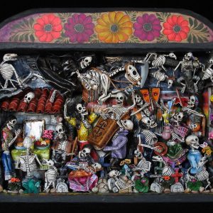 Party in the Cemetery - Day of the Dead Retablo (Version 15)