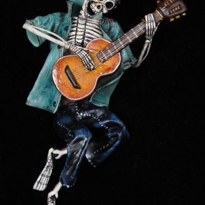 Skeleton Musician - Retablo figure