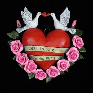 "Eres La Luz de Mis Hojos" Retablo Heart Ornament