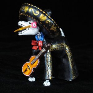 Mariachi Dog of the Dead - Retablo Figure
