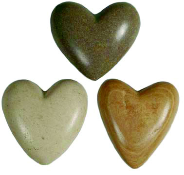 Hearts for Haiti! Hand-carved Stone Hearts - Medium