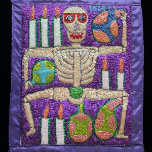 Dancing Ghede - Vodou Flag