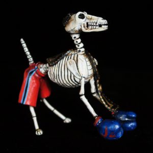 Calavera Boxer Dog - Retablo Figure