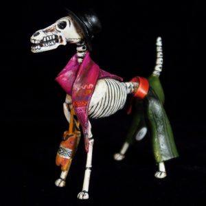 Calavera Dog - Retablo Figure