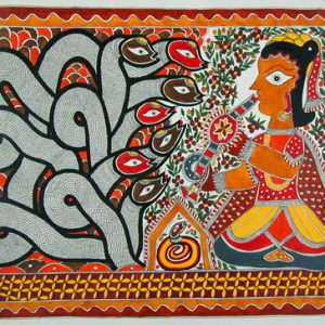 Snake Player - Mithila painting