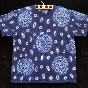 Indigo Tie-dye T-shirt by Gasali Adeyemo - Extra Large