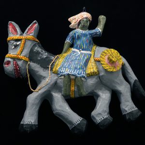 Riding the Donkey to Market - Vintage Haitian Papier Maché