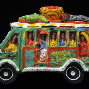 "God's Gift Voici No No Merci Jesus La Foi" Haitian Tap-Tap - Vintage Papier Maché