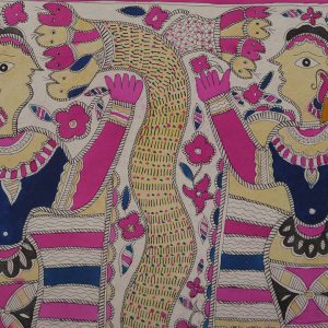  The Snake Goddess Manasa - Mithila painting
