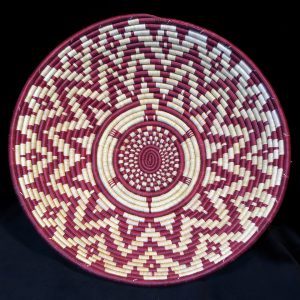 Turtle Spirit Raffia basket - Magenta