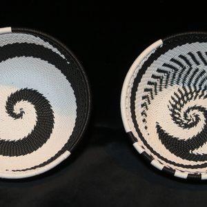 Imbenge - Small Zulu Wire Basket - Black and White