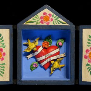 "Amor Mio" Heart Retablo by Jesus Sanchez Avendano